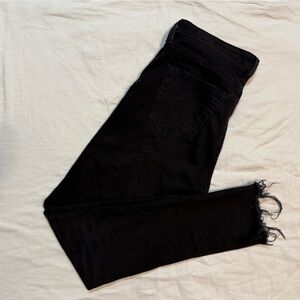 AG Adriano Goldschmied Black Cropped Jeans